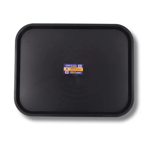 Image of Dish Drainer Basket Plastic Tray to Collect Water | Fast Food & Platter Serving Tray for Breakfast, 35x45cm - Pack of 1