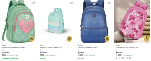 Image of Genie Backpack Handbags at minimum 60% Discount