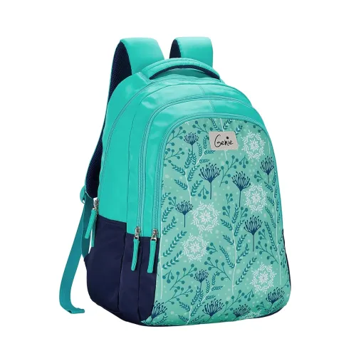 Image of Genie School Backpack for Girls |19 In-36 Ltr with Laptop Sleeve, Three Compartments and Organiser with Padded Shoulders