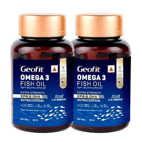 Image of Geofit Omega 3 Fish Oil Capsules 30 Capsules (Pack of 2)