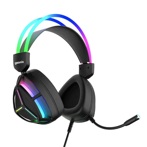 Image of Geonix Audicle Tres Stereo Wired Gaming Over Ear Headphone with RGB Light,