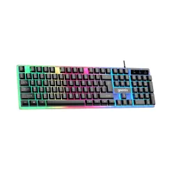 Geonix Cruiser K5, Wired Gaming Keyboard, 104 Keys, 1.5m Cable, 12 Multimedia Keys, USB Interface, RGB Colour, Plug and 