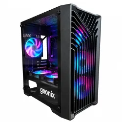 Geonix Hydra Gaming PC Cabinet, 6 Pre-Installed ARGB Fans, Black
