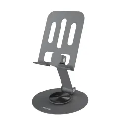 Geonix Trek M3 360° Rotatable & Foldable Mobile Phone Stand – Metallic, Adjustable Height & Angle, Universal Holder for 