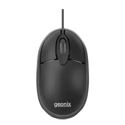 GEONIX Essential Wired Optical Mouse with 1.2 Meter Cable, Faster Navigation, Accurate Optical Sensor, High Strength (Bl