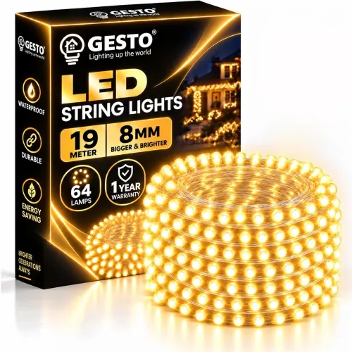Image of Gesto 19 Meter LED String Lights – Warm White 8mm Big Led Fairy Lights