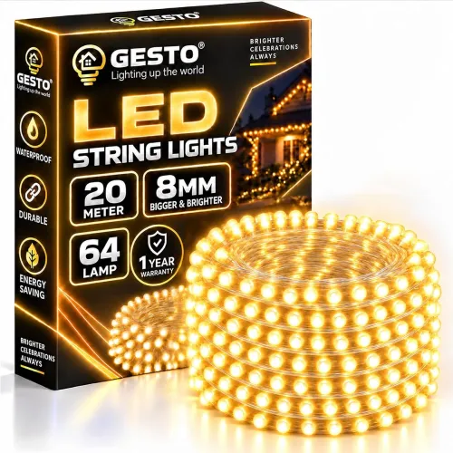 Image of Gesto 20 Meter LED String Lights – Warm White 8mm Big Led Fairy Lights