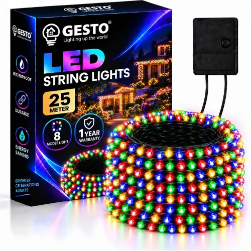 Image of Gesto 25 Meter LED String Lights - Multicolor Led Fairy Lights for Decoration