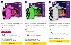 Gesto 3 Meter Rope LED Strip Lights | 120 LED/Mtr Waterproof Outdoor Lights