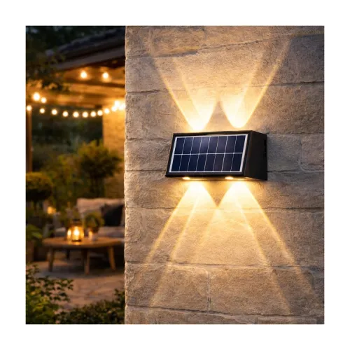 Image of Gesto 4W Solar Wall Lights Outdoor Waterproof IP65 Wall Lamp 