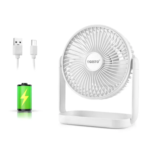 Image of Gesto 6 Inch High Speed Rechargeable Table Fan 
