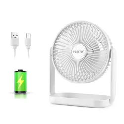 Gesto 6 Inch High Speed Rechargeable Table Fan