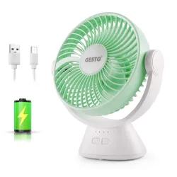 Gesto 7.8inch Rechargeable Table Fan – 8H Backup