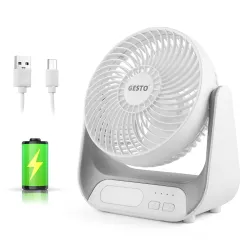 Gesto 7.4 Inch High Speed Rechargeable Table Fan
