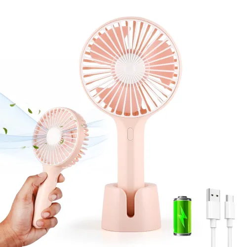 Image of Gesto Mini Portable Table Fan or DC Fan - 3 Speed Modes Handheld Fan for Summer With 1200 mAh Battery| 