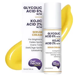 Get Nectar Happiness 6% Glycolic & 2% Kojic Acid Serum Cream Helps Reduce Pigmentation, Acne Scars, Dark, Age Spots, Ble