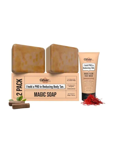 Image of Ghar Soaps De-Tan Magic Combo Set – Soap & Facewash