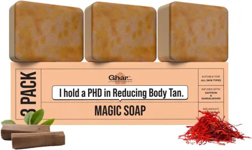 Image of GharSoaps Wood And Saffron Soap, Po3