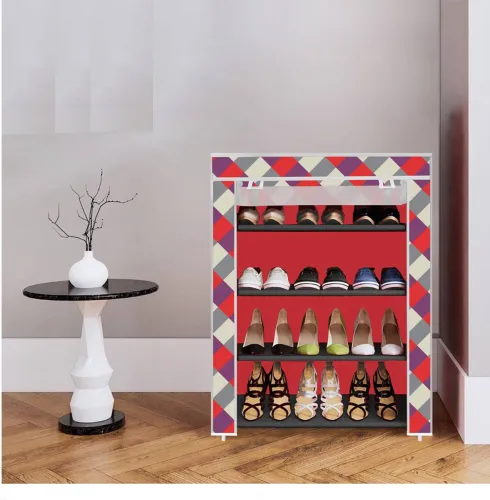 Image of Ghoda 4-Shelf Foldable Collapsible Shoe Rack (DIY)