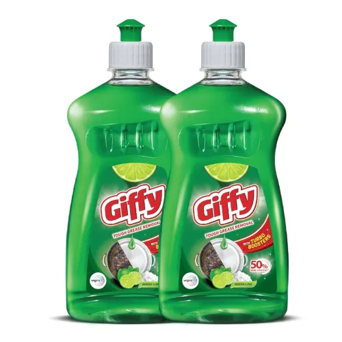 Image of Giffy Concentrated Liquid Dish Wash Gel with Turbo Boosters P02 (Green Lime, 475 ml)