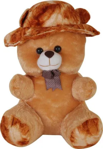 Image of Giftee SOFT BROWN CAP TEDDY BEAR - 50 cm  (Brown)