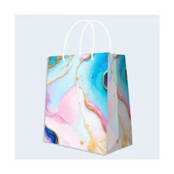 Gift N Greet Marble Theme Paper Gift Bags (5-Pack)