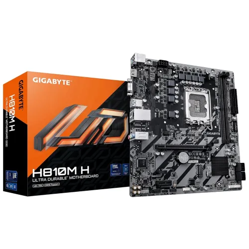 Image of GIGABYTE H810M H Motherboard | Intel H810 | Micro ATX | DDR5 | PCIe 4.0 | HDMI | USB 3.2 | Durable Entry-Level Board