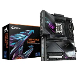 GIGABYTE Z890 AORUS Master ATX Motherboard - Supports Intel Core Ultra (Series 2), 18+1+2 Phase VRM, Up to 9500Mhz DDR5 (OC), 2Xpcie 5.0 + 3Xpcie 4.0, Wi-Fi 7, LAN 10Gbe, Thunderbolt 4