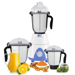 GIGAWATTS 1000W All-in-One Mixer Grinder Blender Heavy Duty Industrial Grade Electric Mixy, Three Stainless Steel Clip Jars with 3 Speed Control 21000 RPM (1 Year Warranty)