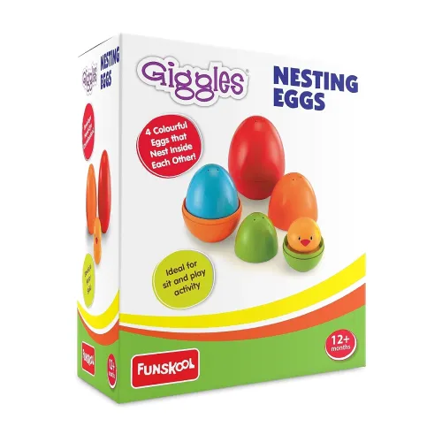 Image of Giggles Funskool Plastic Eggs Nesting Toy 