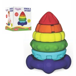 Giggles Funskool Stack A Rocket, Nesting & Stackable Textured Toy for Kids