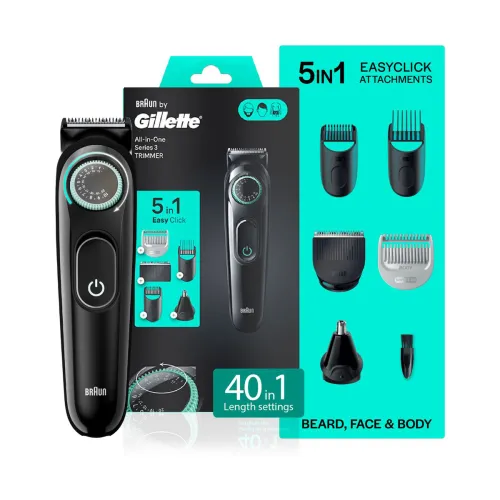 Image of Gillette AIO3 Trimmer 50 min Runtime 40 Length Settings