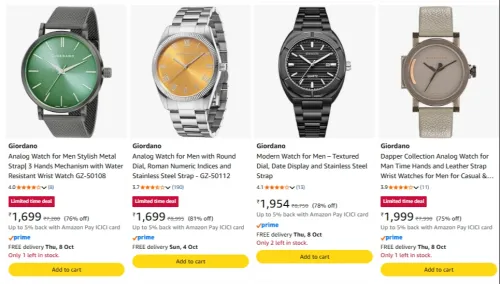 Image of Giordano Analog Mens' Watch upto 81% Discount