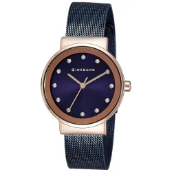 Giordano Analog Watch for Women with Rose Gold Case
