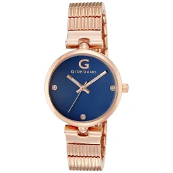 Giordano Analog Wrist Watch Gift for Women with Crystal Studded Dial and Unique Designed 