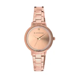 Giordano Analogue Rose Gold Dial Womens Watch