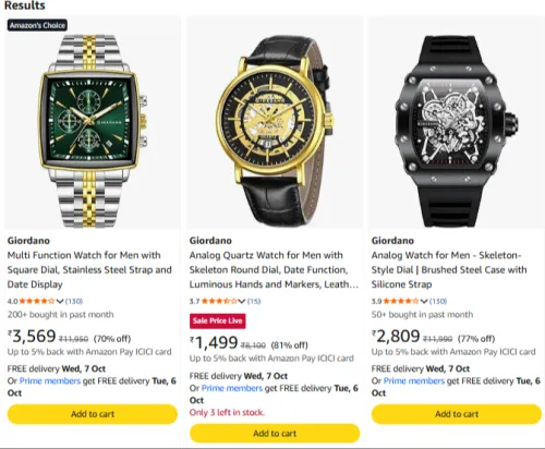 Image of Giordano at minimum 70% Discount