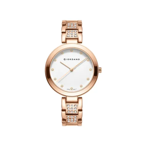 Image of Giordano Eleganza Collection Analog Watch for Women with Crystal-Studded Strap & Diamond IndicesGiordano Eleganza Collec