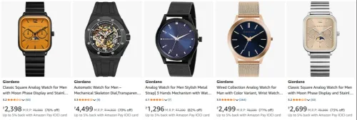 Image of Giordano Men's Watches Up to 80% Discount