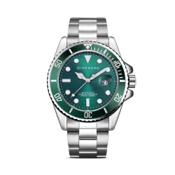 Giordano Resolute Men’s Analog Watch – Green Dial, Steel Strap