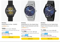 Giordano Mens Analog Watch at minimum 75% Discount