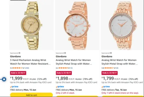 Image of Giordano Watch For Women Minimum 79% Discount