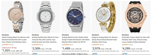 Image of Giordano Watches up to 84% Discount