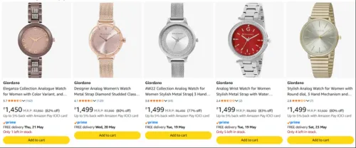 Image of Giordano Womens Watches upto 70% discount 
