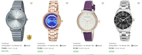 Image of Giordano Women's Wrist Watches at minimum 80% Discount