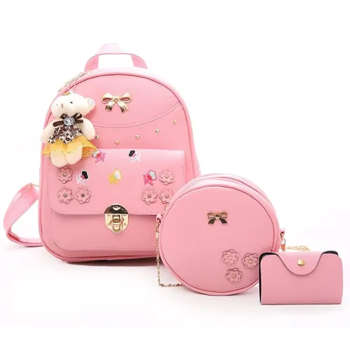 Image of Girls 3-PCS Mini Leather Backpack
