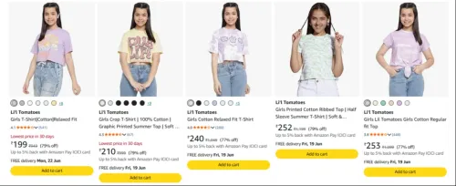 Image of Girls Clothing Starting @ ₹199