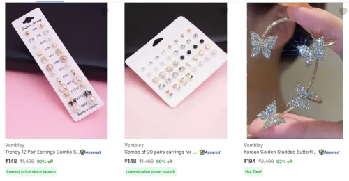 Image of Girls Earrings @ Up to 92% Discount