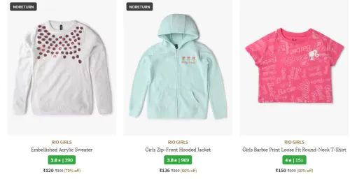 Image of Girls Jacket & Sweater Starting @ ₹120