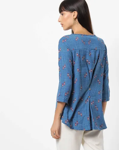 Image of GITANJALI Abstract Slim Fit Shirt